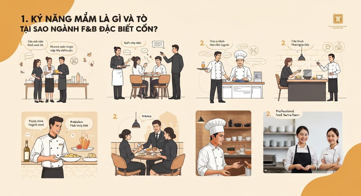 1. Kỹ Năng Mềm Là Gì Và Tại Sao Ngành F&B Đặc Biệt Cần?